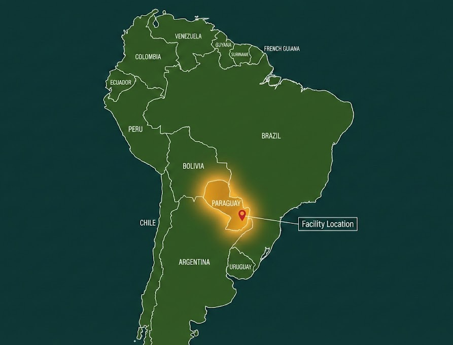 Paraguay strategic location map